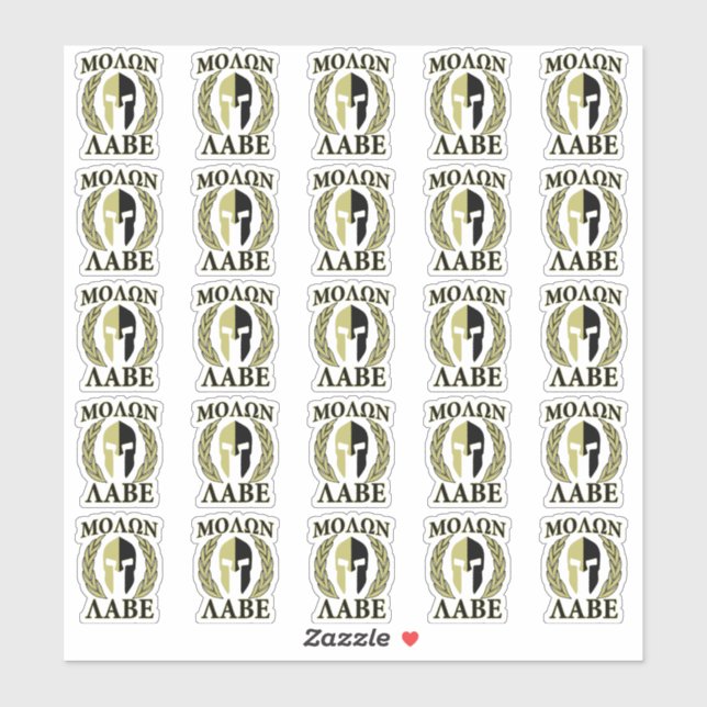 20 Molon Labe Spartan Warrior Laurels (Sheet)