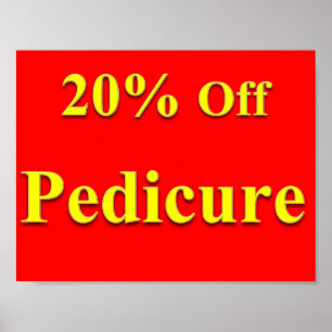 20% Off Pedicure Poster Matte