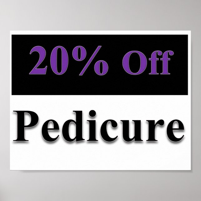 20% Off Pedicure Poster Matte (Front)