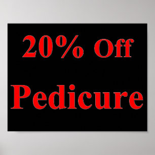20% Off Pedicure Poster Matte