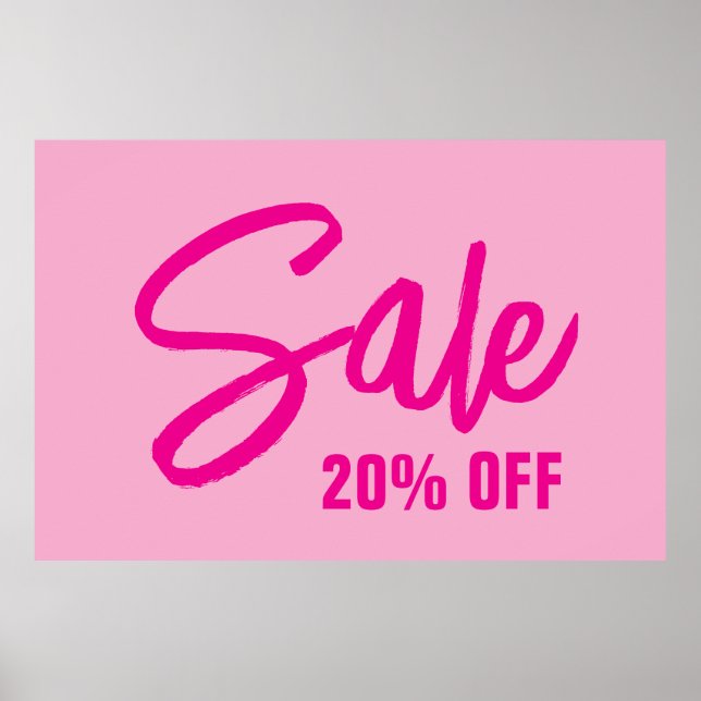 20% Off Sale Sign, Large Sale Poster for Retail (Front)