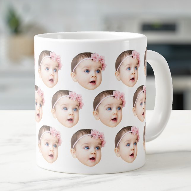 20 Oz Jumbo Baby Face Photos Speciality Large Coffee Mug (Creator Uploaded)
