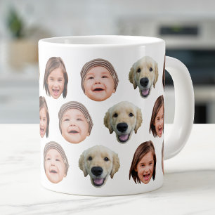 20 Oz Jumbo Family Face 3 Photos Speciality Large Coffee Mug