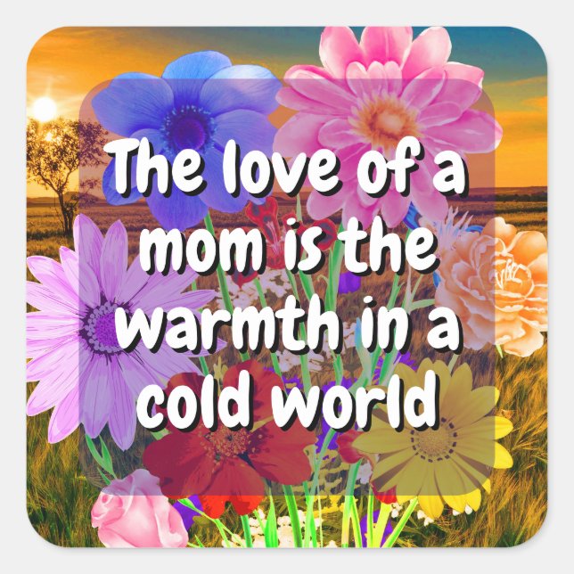 (20 pcs) Floral Mother Quote | Love Mum Stickers (Front)