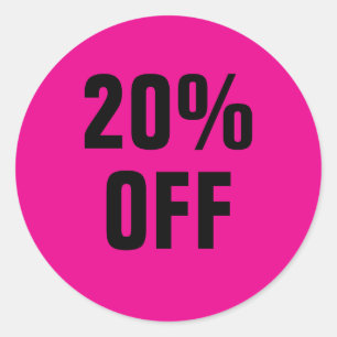 20 Percent Off Stickers Clearance Discount Sale
