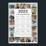 20 Photo Collage Calendar Add A Name Magnetic Card<br><div class="desc">Create your own, Year At A Glance Calendar, Photo Collage for Christmas, Birthdays, Weddings, Anniversaries, Graduations, Father's Day, Mother's Day or any other Special Occasion, with our easy-to-use design tool. Add your favorite photos of friends, family, vacations, hobbies and pets and you'll have a stunning, one-of-a-kind photo collage. Our custom...</div>