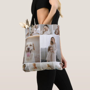 20 Photo collage template personalised Tote Bag