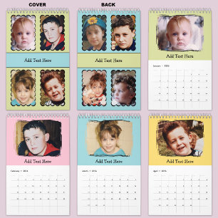 20 photo personalized text Calendar