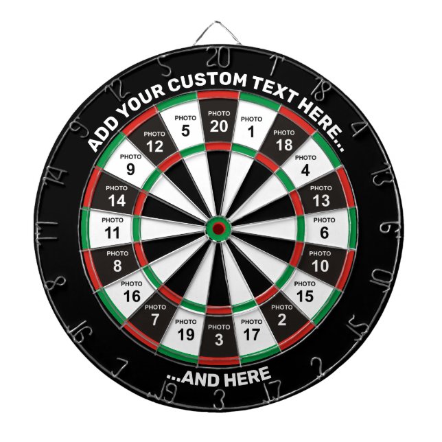 20 Photos Dartboard with Custom Text (Front)