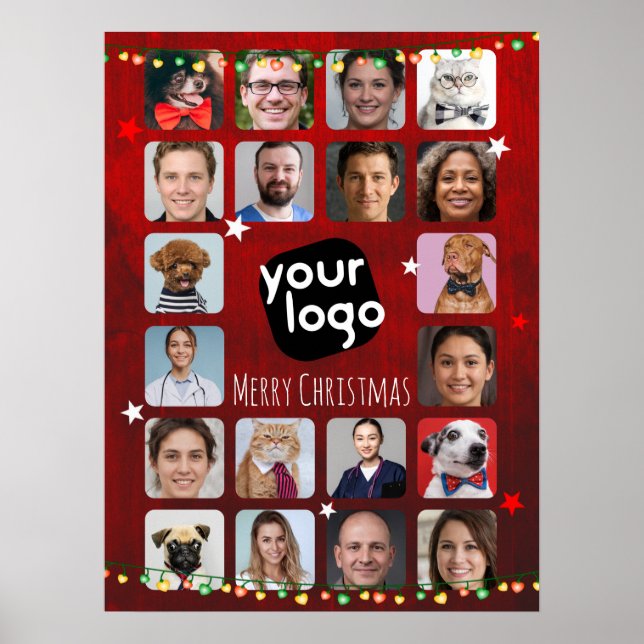    20 Photos Merry Christmas From the Team Branded Poster (Front)