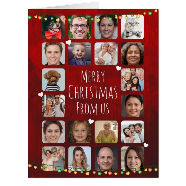    20 Photos to Personalise Family Merry Christmas (Front)