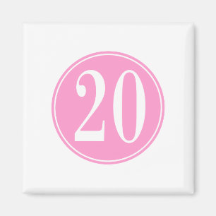 #20 Pink Circle Magnet
