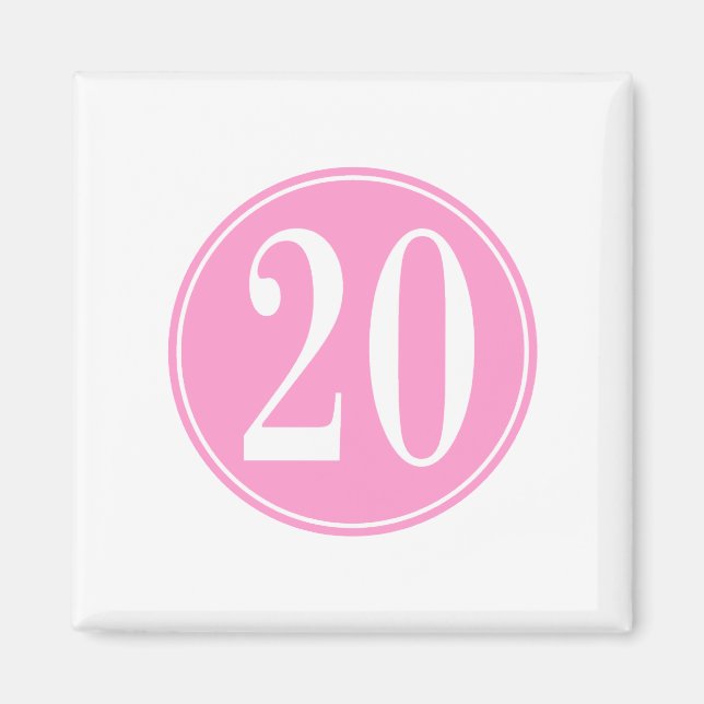 #20 Pink Circle Magnet (Front)