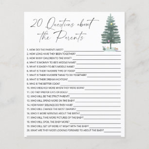 20 Questions about the Parents baby shower game
