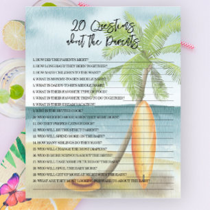 20 Questions about the Parents - baby shower game