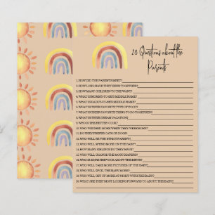 20 Questions about the Parents baby shower game