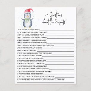 20 Questions about the Parents baby shower game