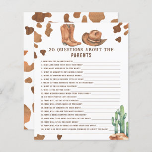 20 Questions about the Parents baby shower game