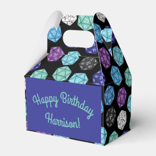 20 Sided Dice DND Games Kids Birthday Party Favour Box