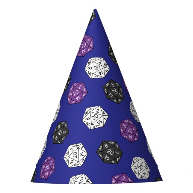 20 Sided Dice DND Games Kids Birthday Party Party Hat (Front)
