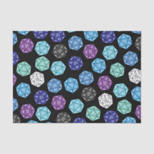 20 Sided Dice DND Games Kids Birthday Party Tissue Paper