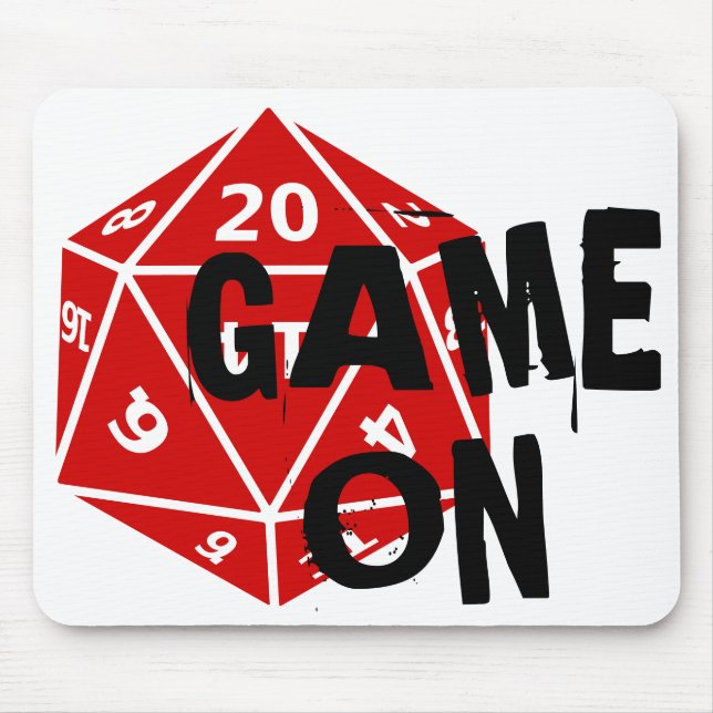 20 Sided Die - Gamer Mouse Pad (Front)