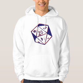 20 sided die hoodie