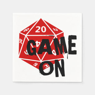 20 Sided Die Napkins - Gamer Napkins