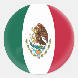 20 small stickers Mexico Mexican flag