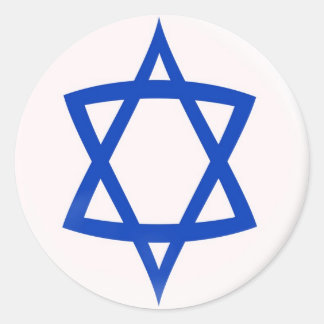 20 small stickers Star of David flag
