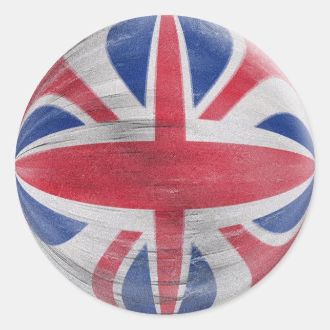 20 small stickers Union Jack distressed flag (Front)