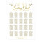 20 Table Elegant Gold Wedding Seating Chart