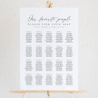 20 Tables Favourite People Acrylic Seating Chart
