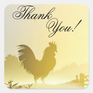 20 Thank You Stickers Sunny Morning Farm Country R