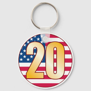 20 USA Gold Key Ring
