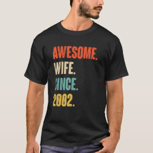 20 Wedding Anniversary For Her Awesome Wife Since T-Shirt