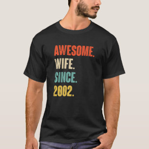20 Wedding Anniversary For Her Awesome Wife Since T-Shirt