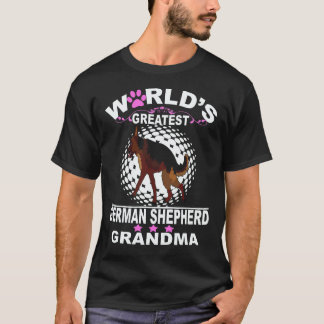 20 World's Greatest German Shepherd Grandma German T-Shirt