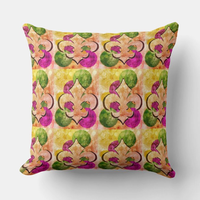 20"x20" Fleur-de-Lis Throw Pillow (Front)