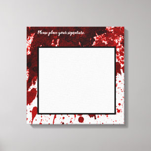 20"x20" Signature Canvas Blood Splatter Vampire Go Print