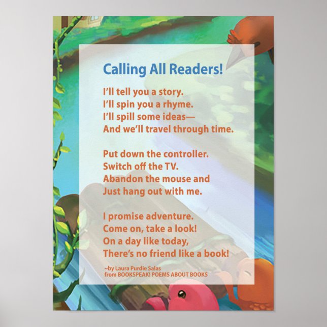 20 x 16 "Calling All Readers" Storytime Poster - 2 (Front)