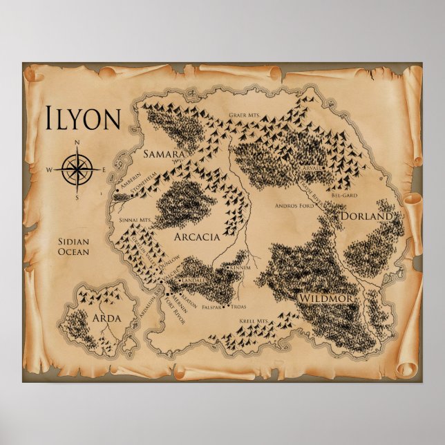 20" x 16" Ilyon Map Poster (Matte) (Front)