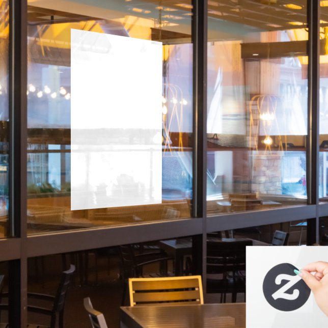 20" x 30" Custom Rectangle Window Cling forDisplay (Restaurant Window)