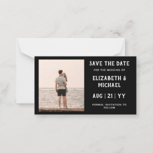 20 x BUDGET Photo Save Dates  Minimalist Simple N Card