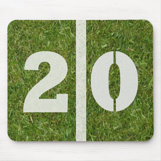 20 Yard Line Football Field Mousepad (Front)