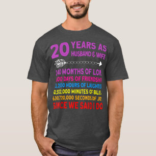 20 Year Funny Wedding Anniversary T-Shirt