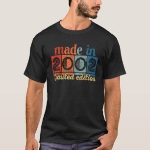 20 Year Old 20 Birthday Gifts Made In 2002 Limited T-Shirt