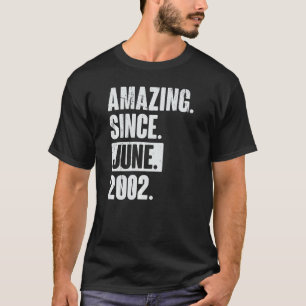 20 Year Old 20th Birthday   Amazing Since June 200 T-Shirt