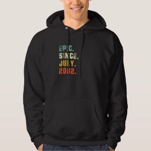 20 Year Old 20th Birthday Epic Since July 2002 Hoodie