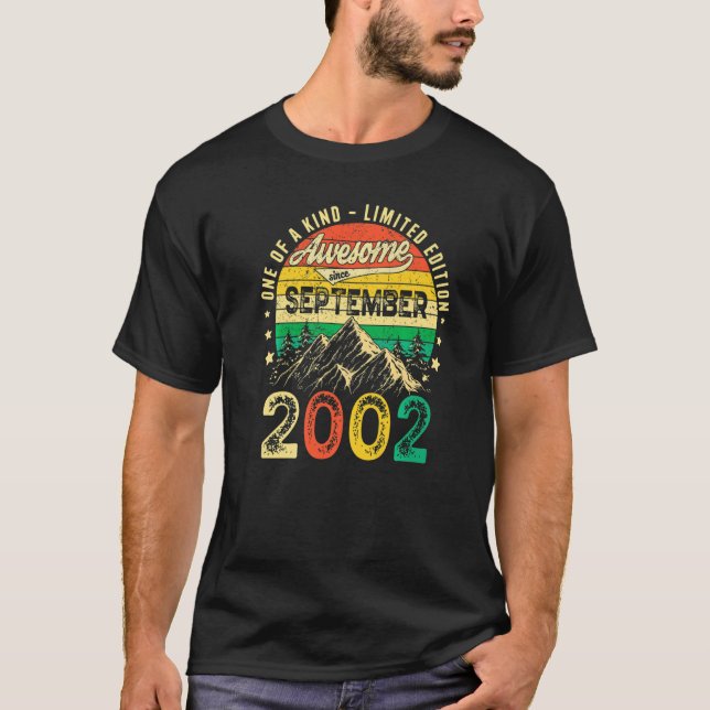 20 Year Old  Awesome Since September 2002 20th Bir T-Shirt (Front)